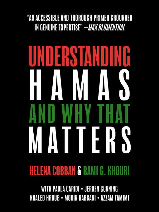 Title details for Understanding Hamas by Helena Cobban - Wait list